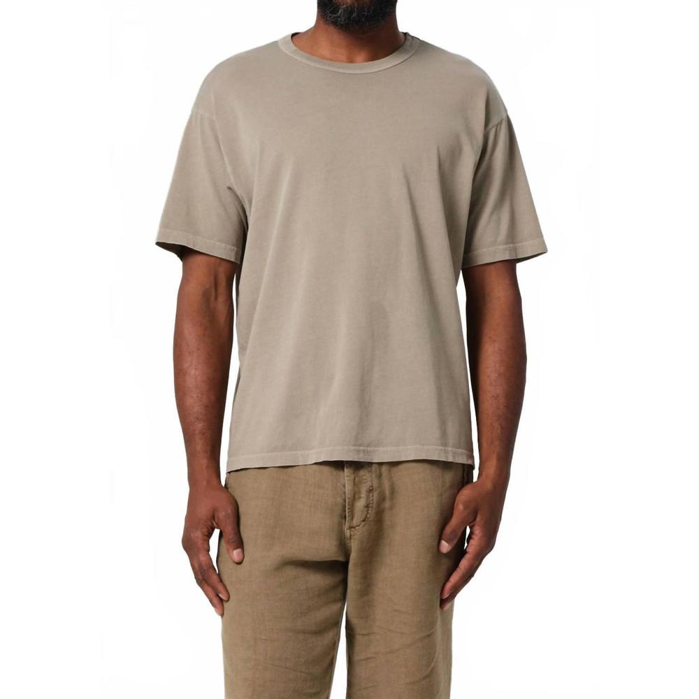 NEW CITIZENS OF HUMANITY crewneck box tee in wheat
